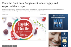 From the front lines: Supplement industry gaps and opportunities - report